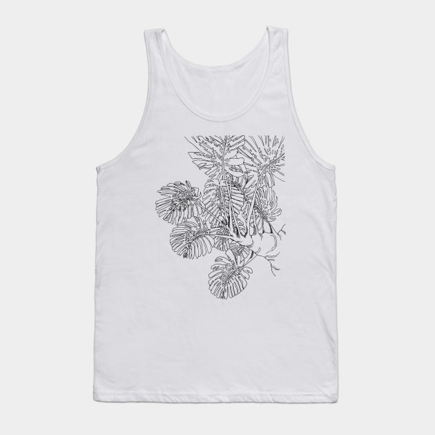 Monstera Tree Tank Top by themintgardener